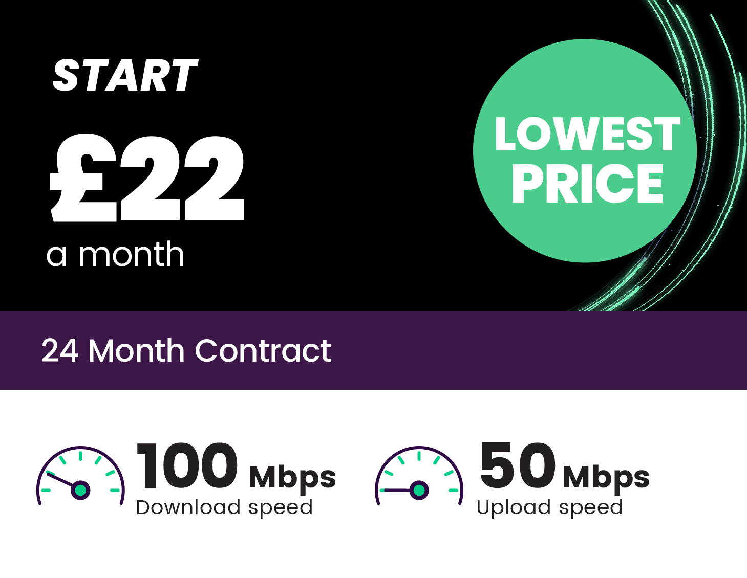 100Mbps Fibre Broadband