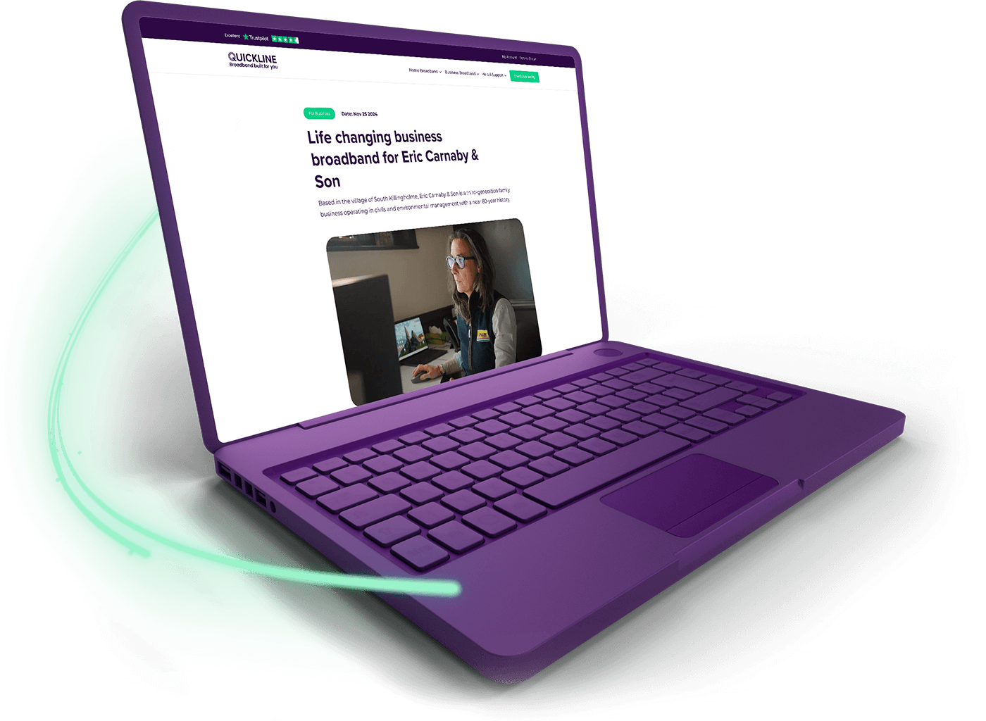 Free business broadband laptop asset