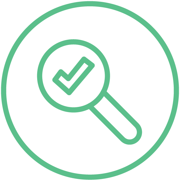 Quickline Business Talk Icon Magnifying Glass