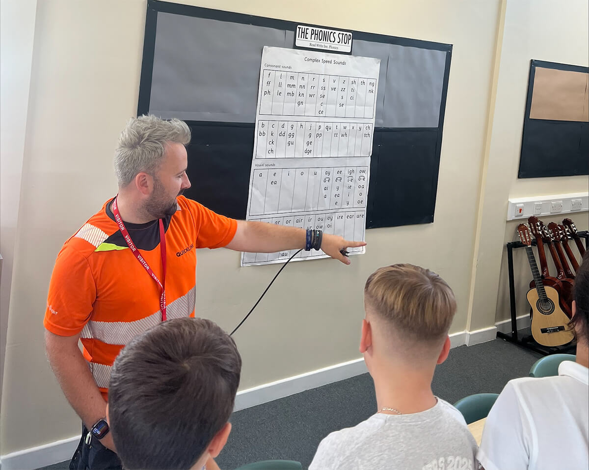 Career in broadband - Quickline inspiring morning at Ward Green Primary School