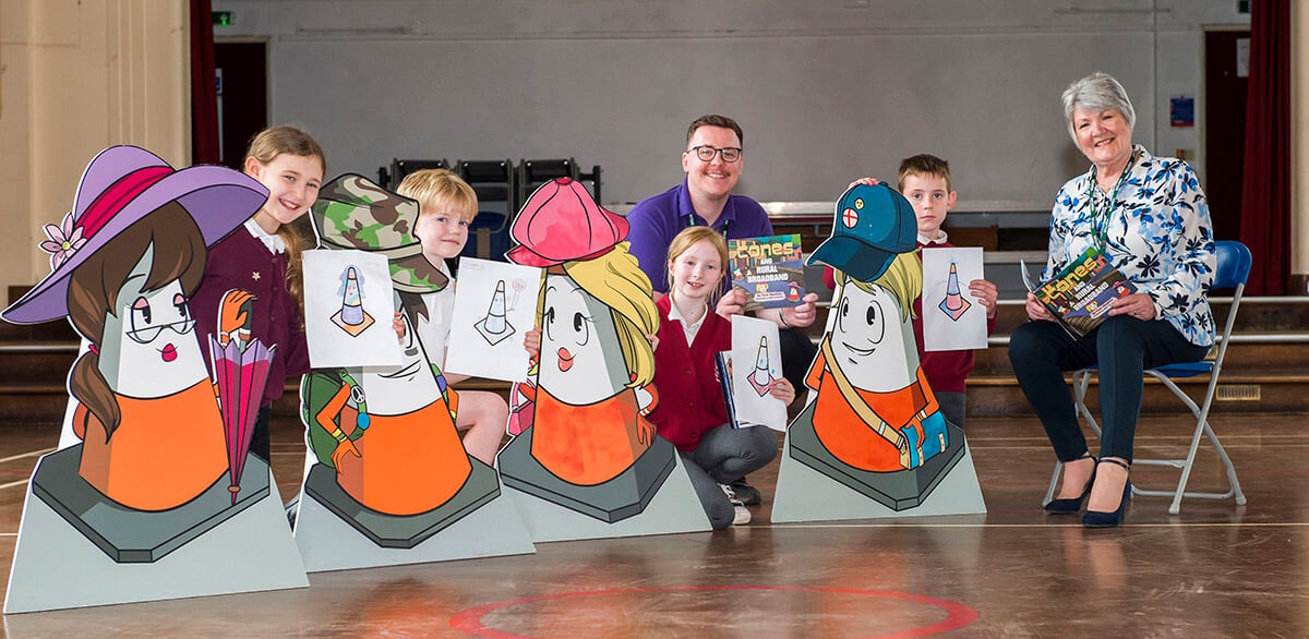 Quickline Brings 'Cones and Rural Broadband' Book Reading to School Students in York