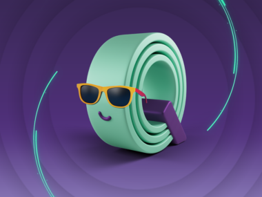 Quickline's QT mascot wearing sunglasses.