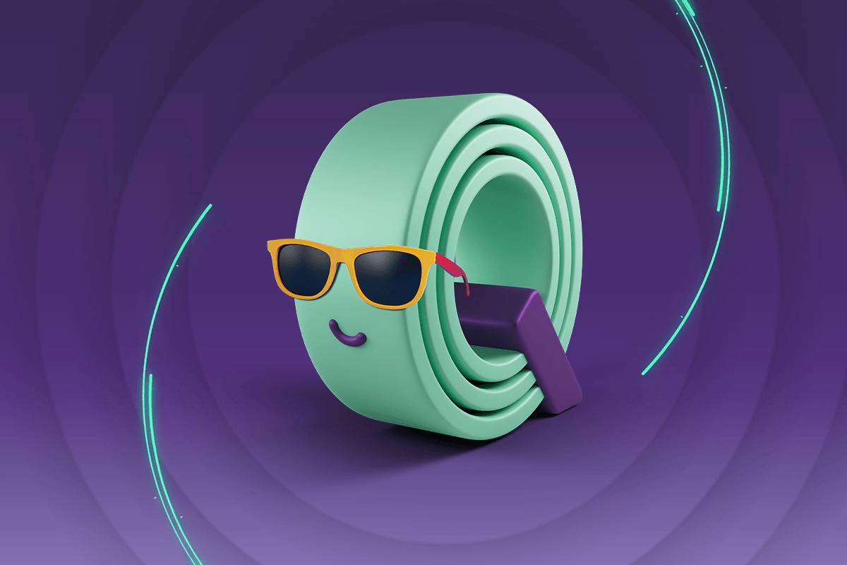 Quickline's QT mascot wearing sunglasses.