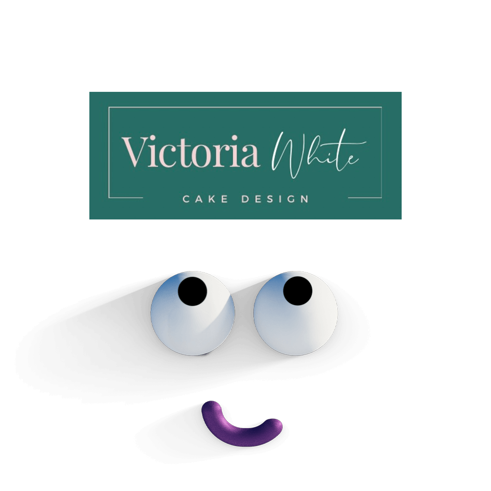 Victoria White Cake Design Cupcake Competition Giveaway Cupcake Logo With QT Smiling